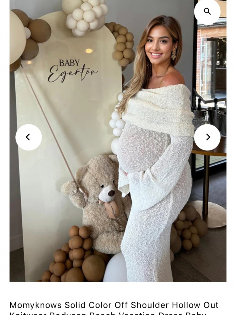 White Maternity Maxi dress